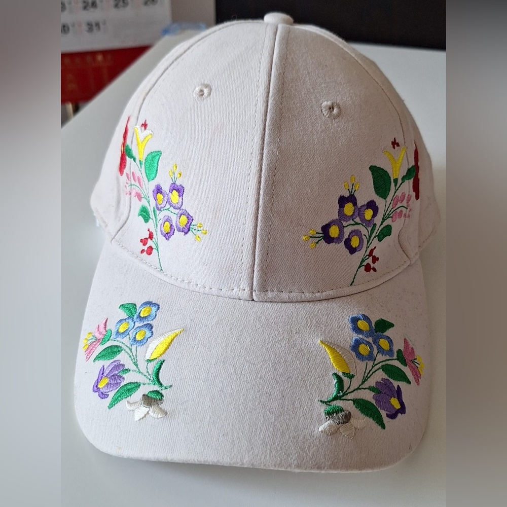 Floral Embroidered Cap